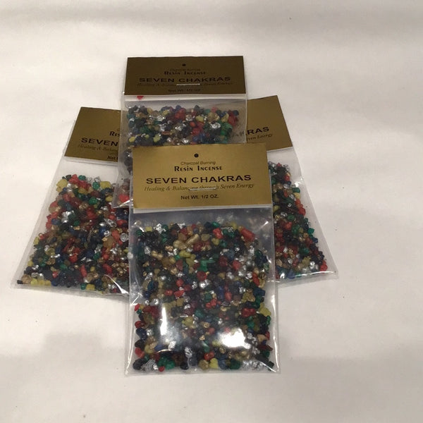 Seven Chakras Resin Incense 1/2 Oz