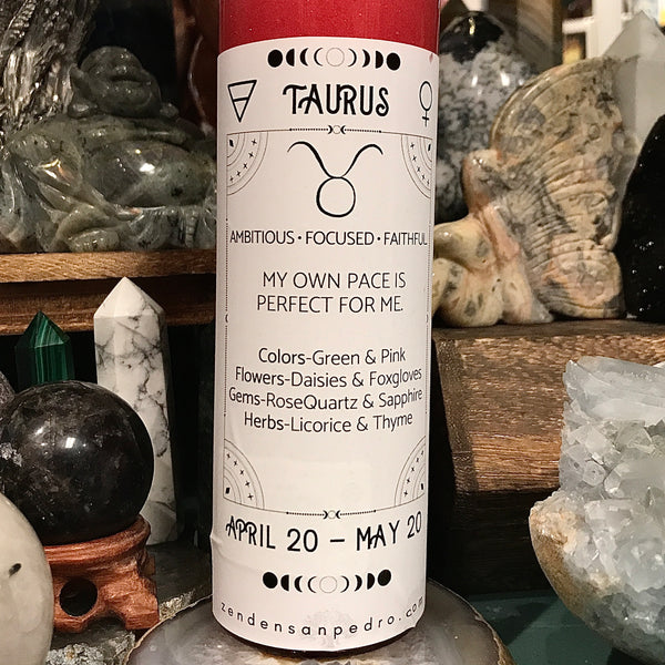 Taurus Zodiac Pillar Zen Den Candle