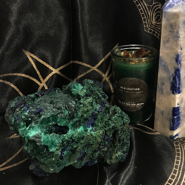 Malachite and Azurite Large Freeform 5” by 6”