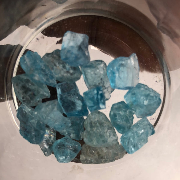 Neon Blue Apatite Pocket Stone