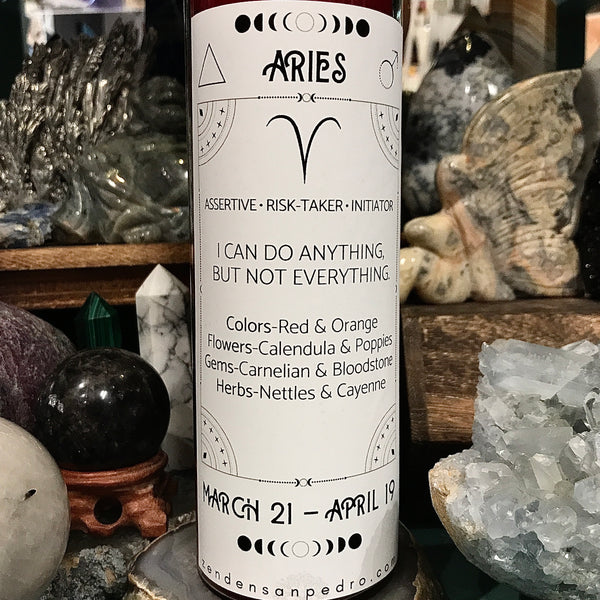 Aries Zodiac Pillar Candle by Zen Den