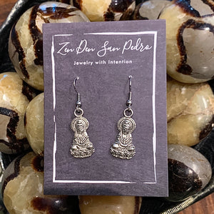 Buddha Silver Plate Earrings