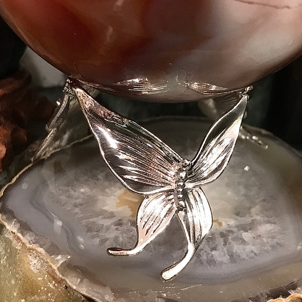 Butterfly Silver Sphere Stand