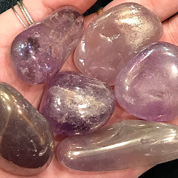 Aura Amethyst Polished Pocket Stone