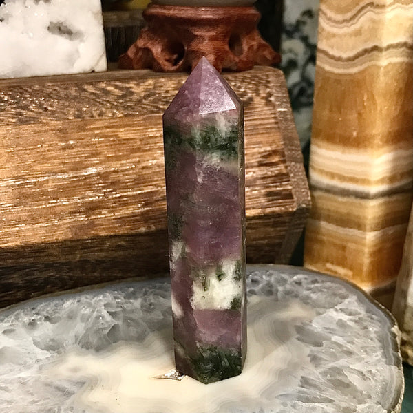 Pink and Green Tourmaline Generator Tower