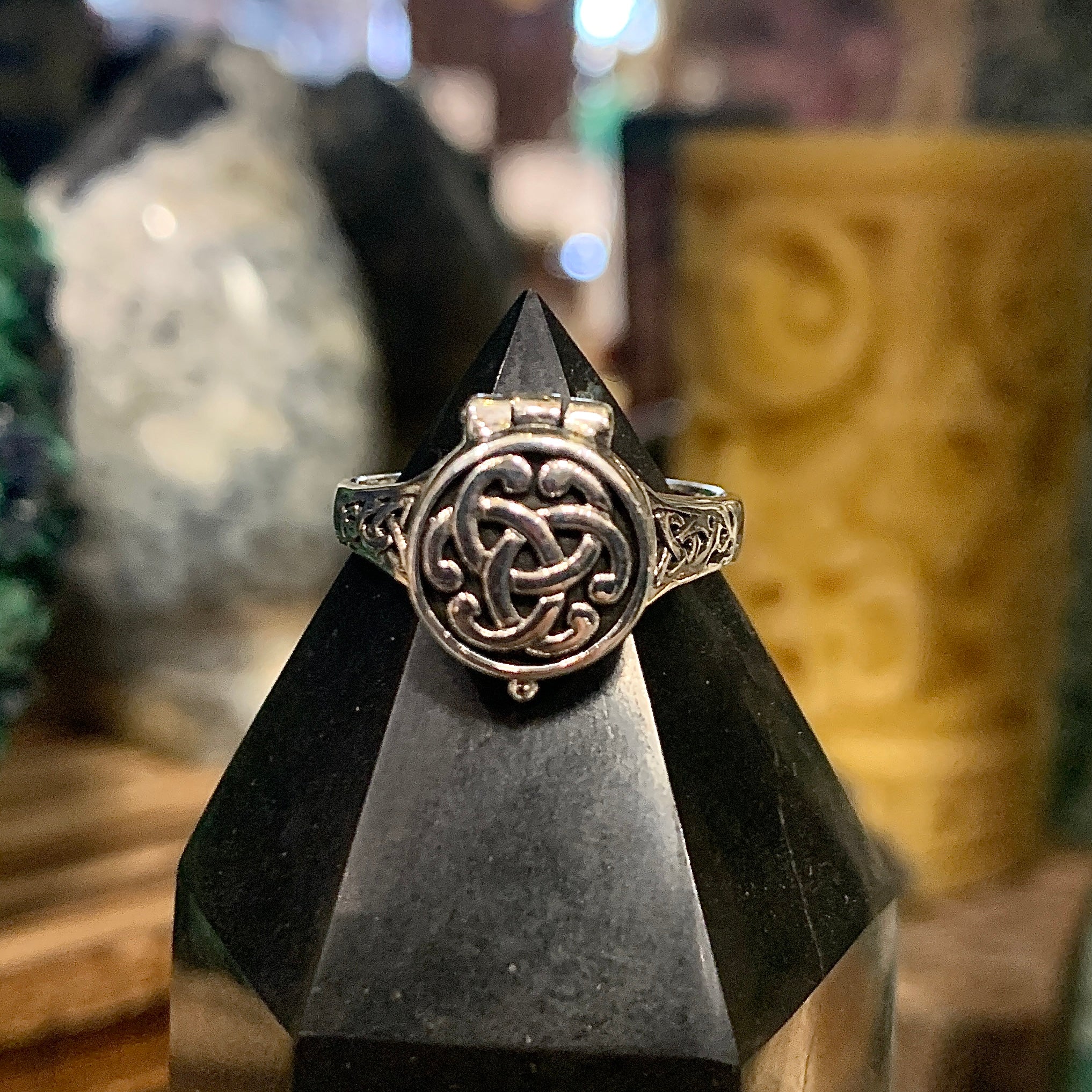 Celtic Knot Poison Ring Sterling Silver