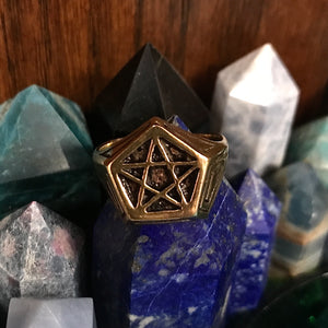 Pentagram Bronze Men’s Ring