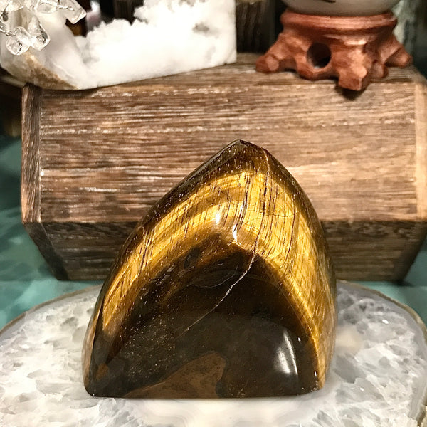 Tiger Eye Polished Cut Base Freeform