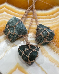 Waxed Irish Linen Gemstone Necklace Assorted Stones