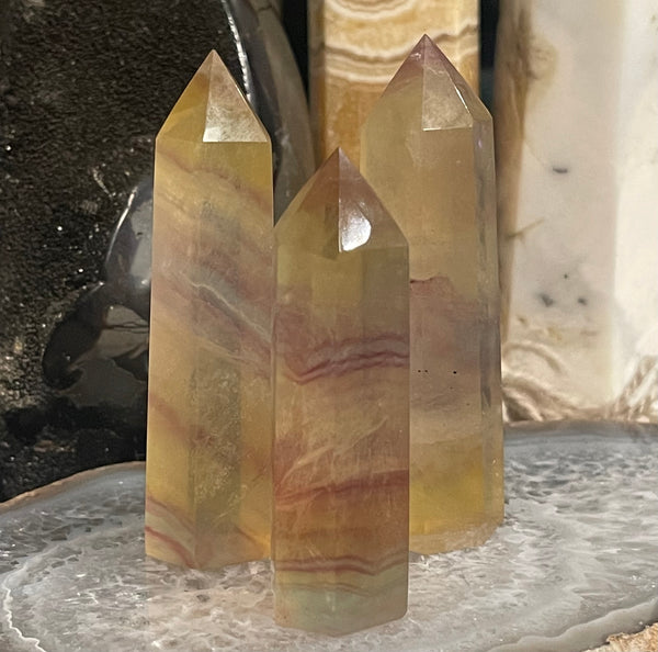 Lemon Fluorite Tower 2.5” to 3”