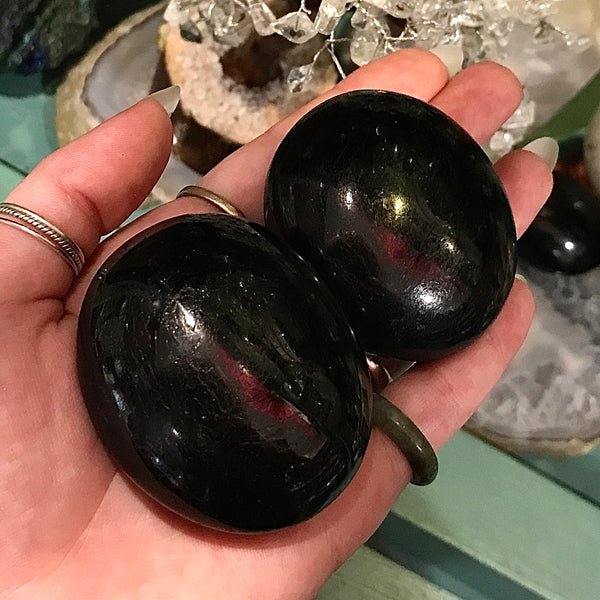 Black Tourmaline Palm Stone