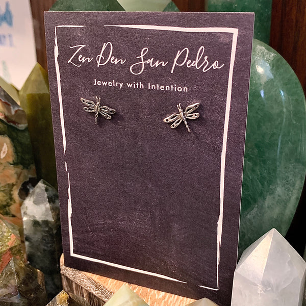 Dragonfly Sterling Silver Post Earrings