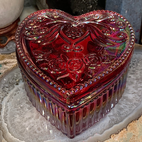 Ostara Heart Red Soy Candle 6 Oz