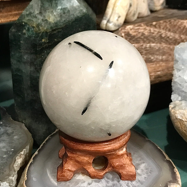 Tourmalated Quartz Sphere