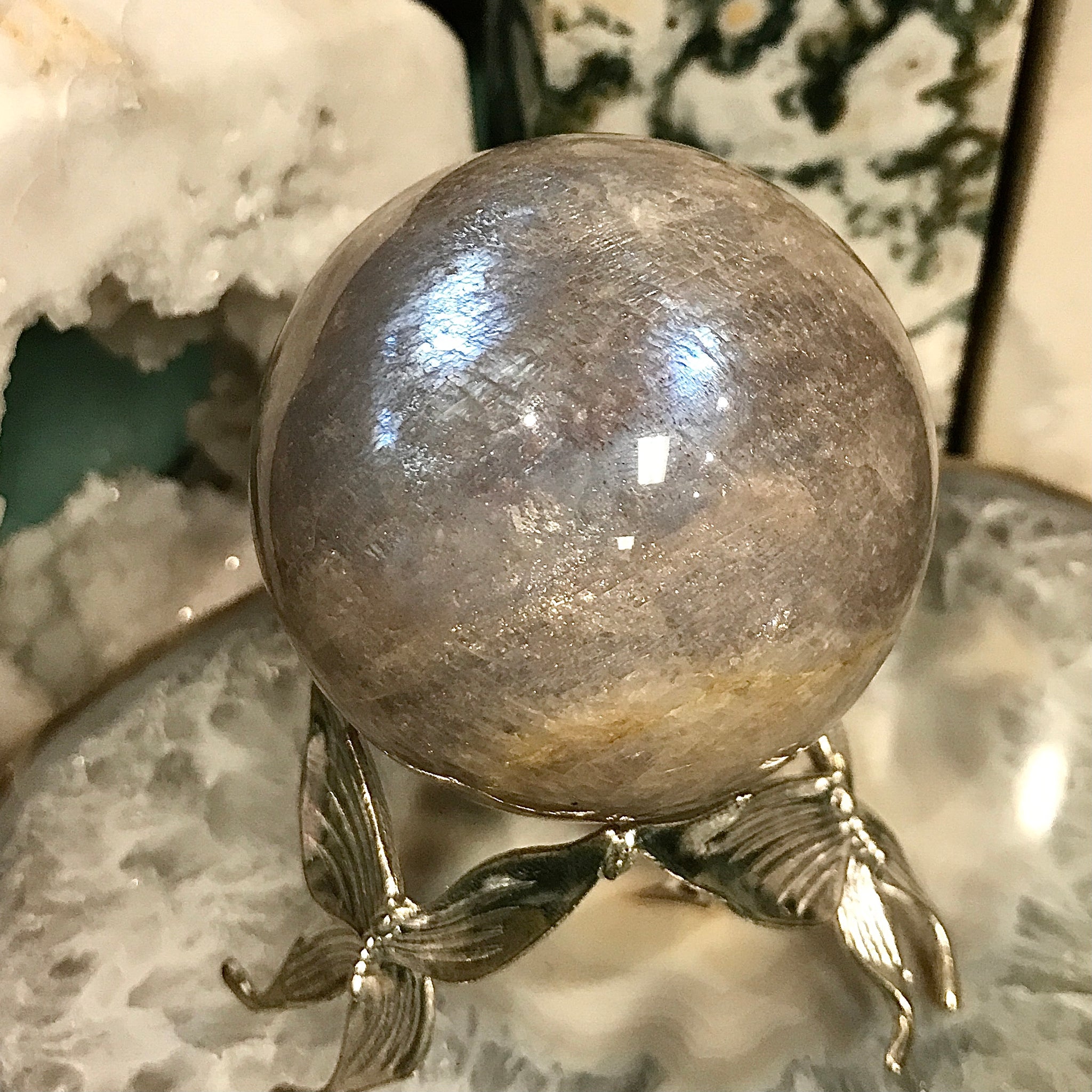 Chocolate Moonstone Sphere