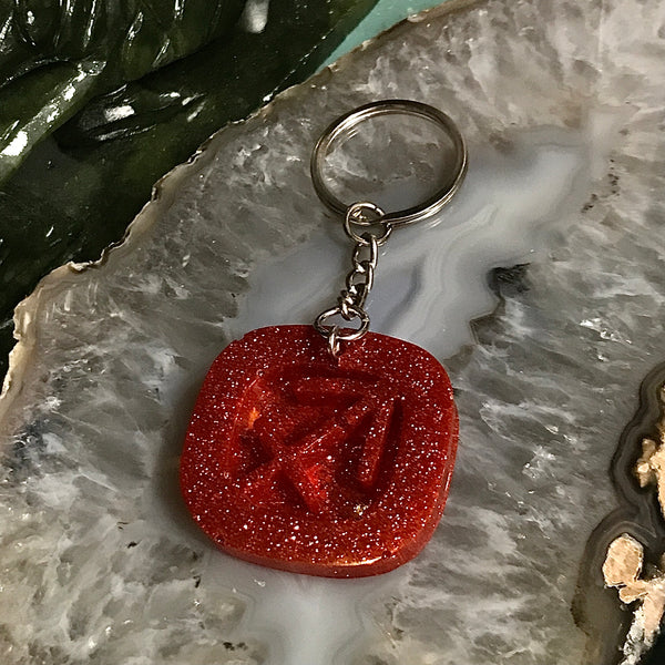 Resin Zodiac Keychain