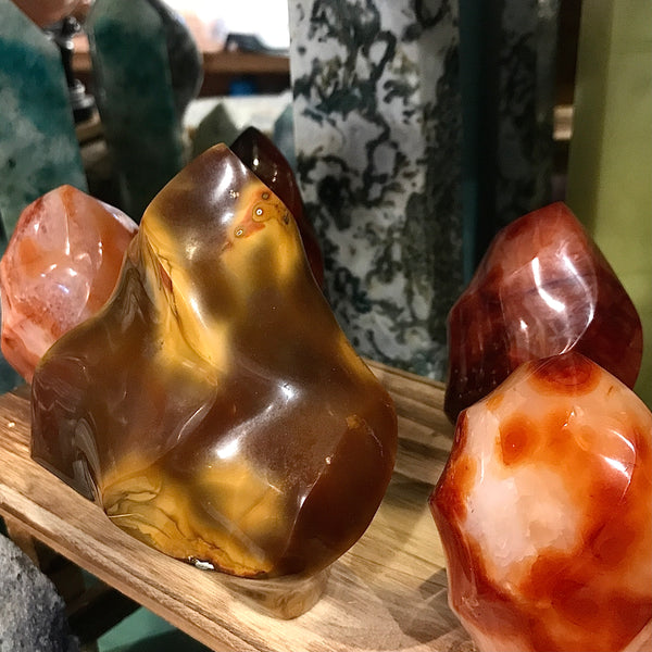 Carnelian Flame Carving