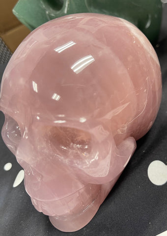 Rose Quartz Carved Skull - 1 kilo