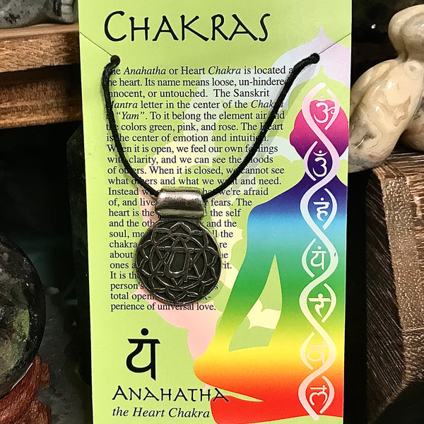 Chakra Pendant Necklace Silver Plated Brass