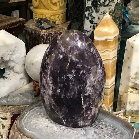 Lepidolite Polished Cut Base 5 Inch