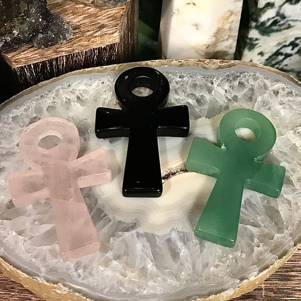 Carved Ankh in Various Gemstones