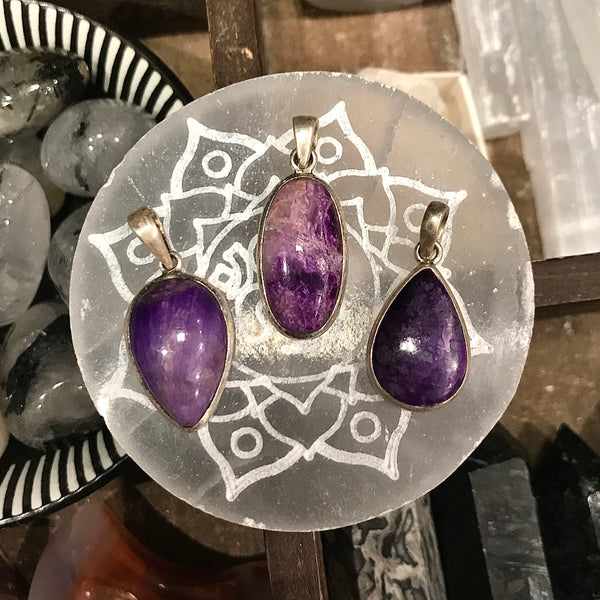 Sugilite Sterling Silver Pendant