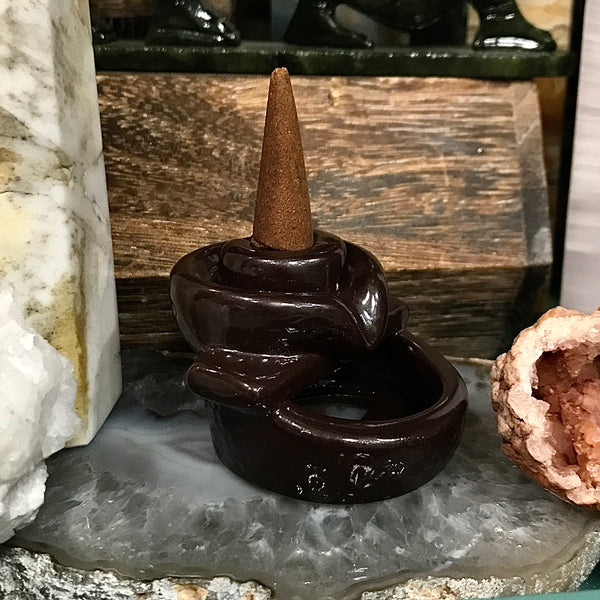 Waterfall Design Mini Ceramic Backflow Incense Burner