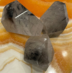 Tourmalated Quartz Abstract Polished Freeform