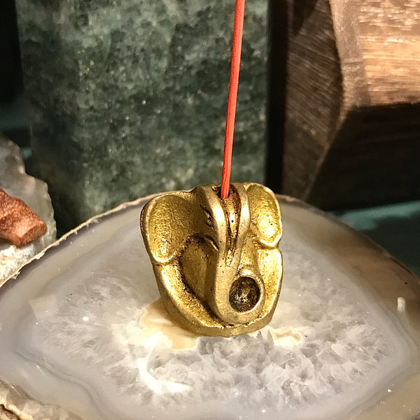 Ganesh Brass Mini Incense Holder