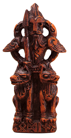 Odin Figure-The All Father 4.25” Statue Wood Finish