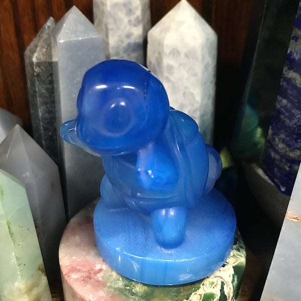 Squirtle Carving in Opalite, Obsidian or Sodalite