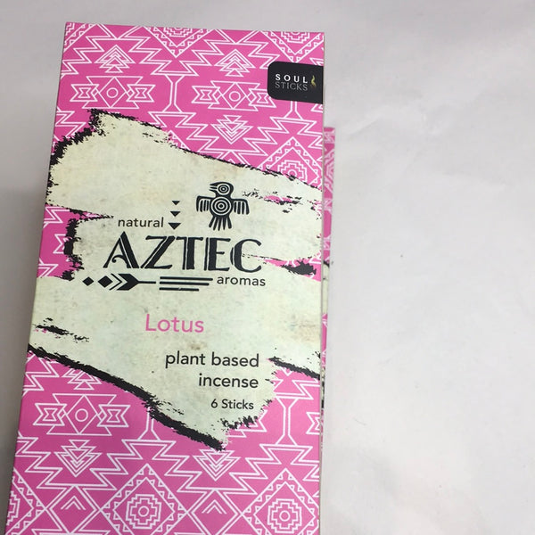 AZTEC Lotus 6pc Hand Rolled Resin Incense Sticks for space clearing and removing negative energy