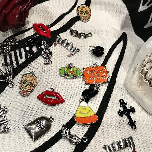 Halloween Silver Plated and Enamel Charm (Assorted)