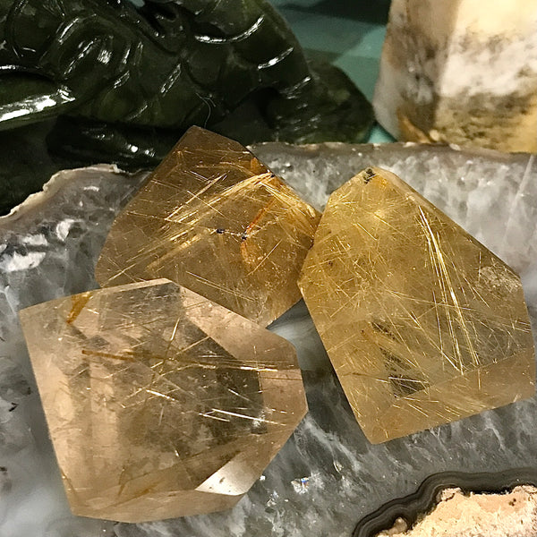 Golden Rutile Quartz Polished Freeform