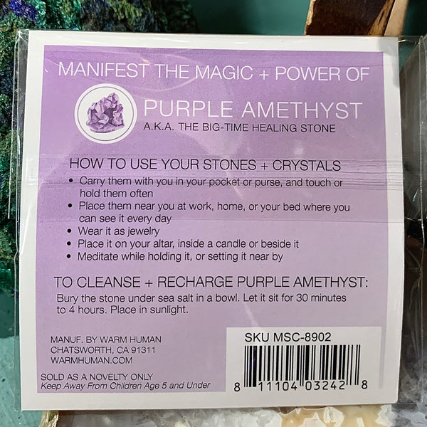 Manifestation Magic Stone Card-Amethyst