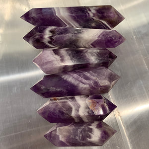 Chevron Amethyst Double Terminated Wand