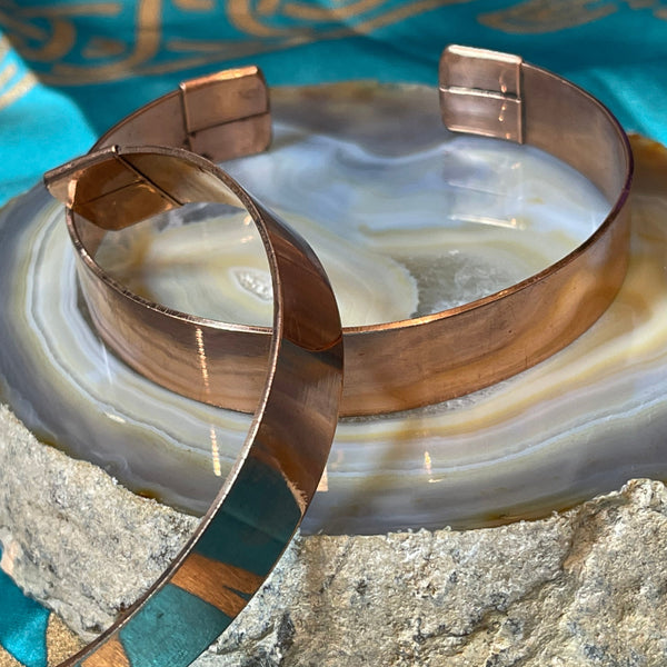 Copper Bracelet Cuff 1/2 Inch Wide