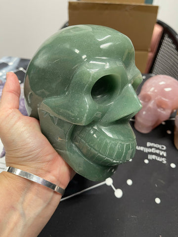 Green Aventurine Carved Skull - 2.1 Kilo