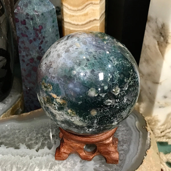 Dreamy Ocean Jasper Sphere