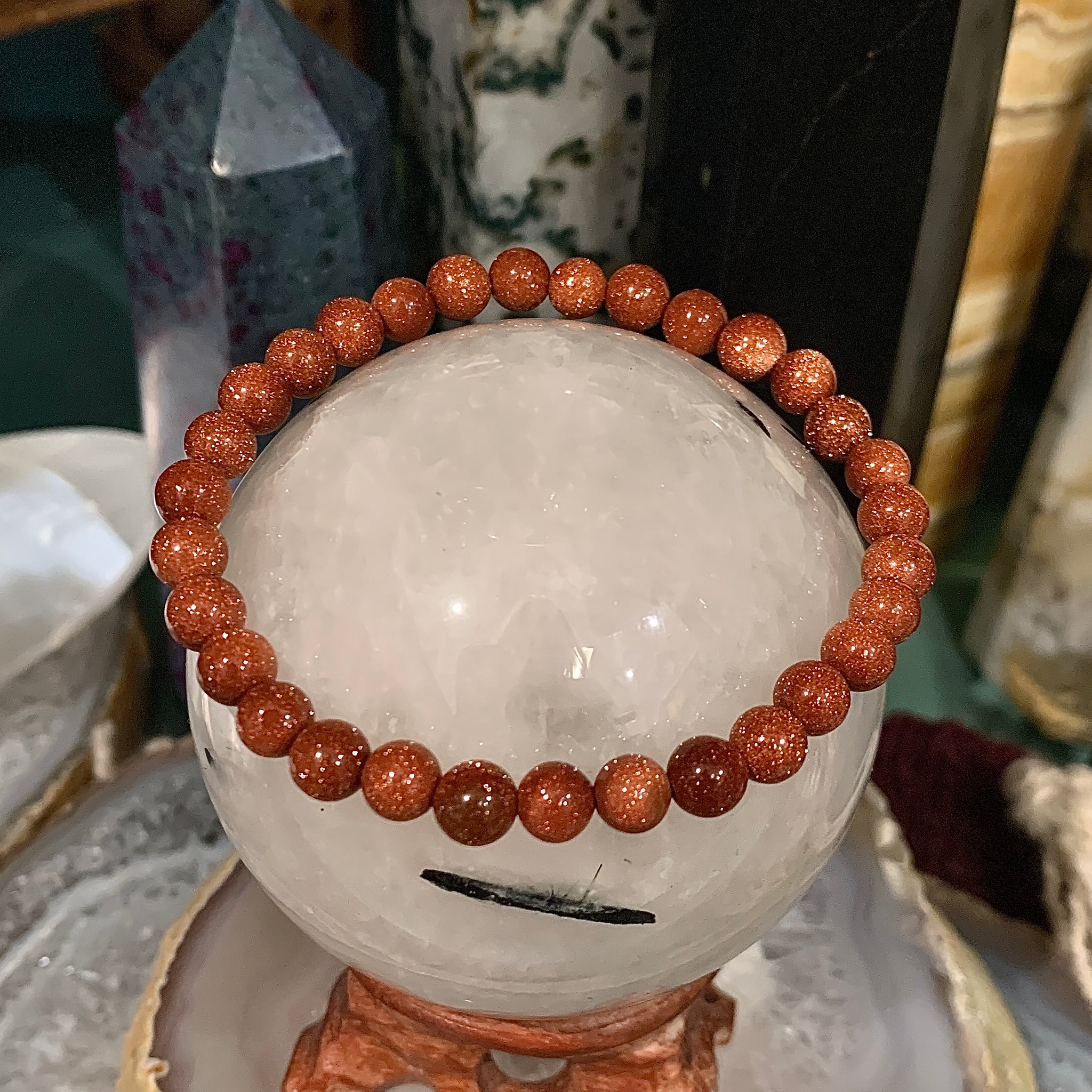 Goldstone 6mm Stackable Bracelet