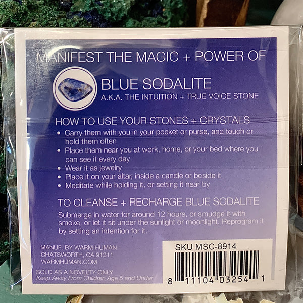 Manifestation Magic Stone Card - Sodalite