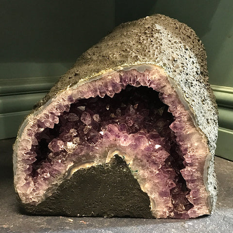 Amethyst Druzy Rainbow Shape Cathedral from Brazil