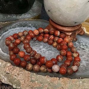 Brecciated Jasper 8mm Round Stackable Bracelet