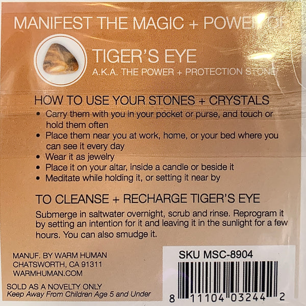 Manifestation Magic Stone Card-Tiger Eye