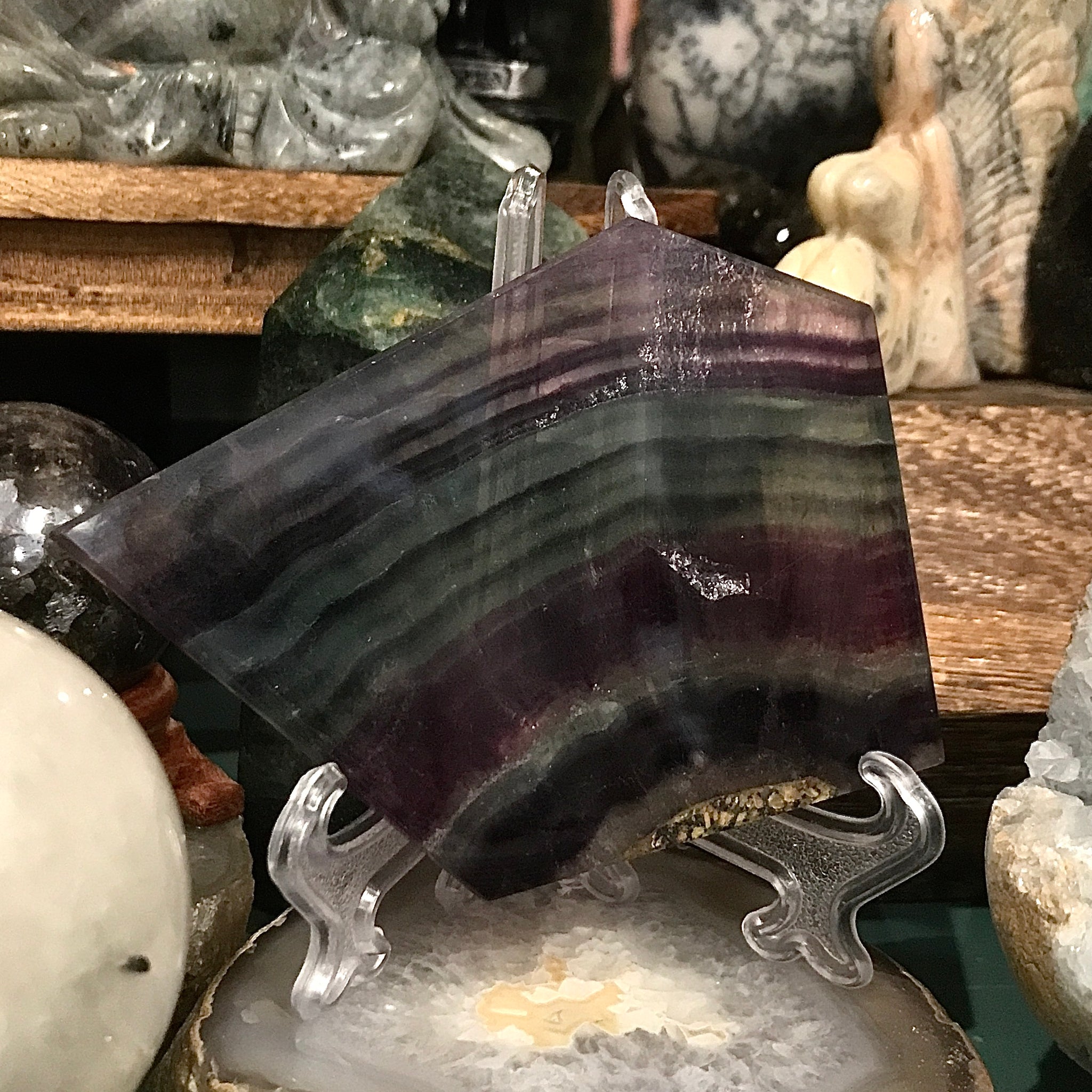 Fluorite Slab with Stand