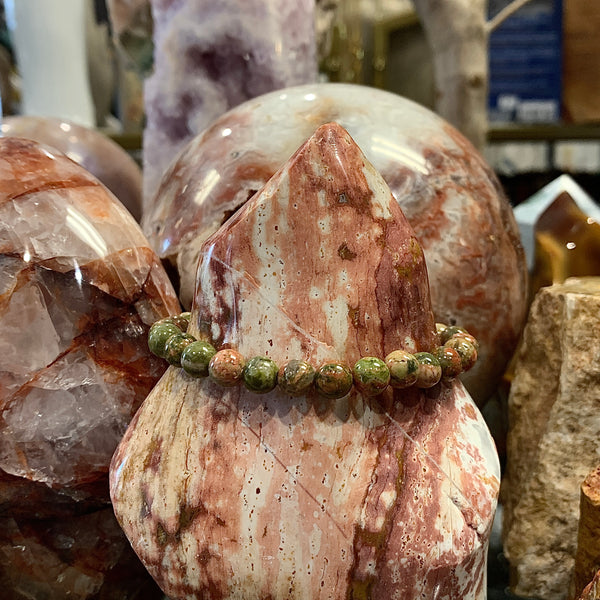 Unakite 6mm Stackable Bracelet