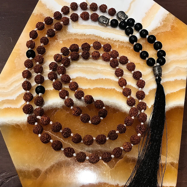 Mala Rudraksha Necklace 108 Beads