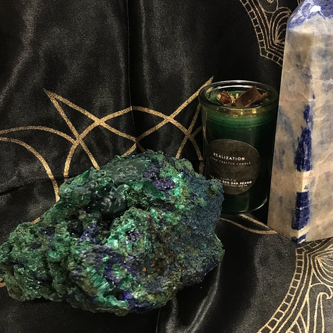 Malachite and Azurite Large Freeform 5” by 6”