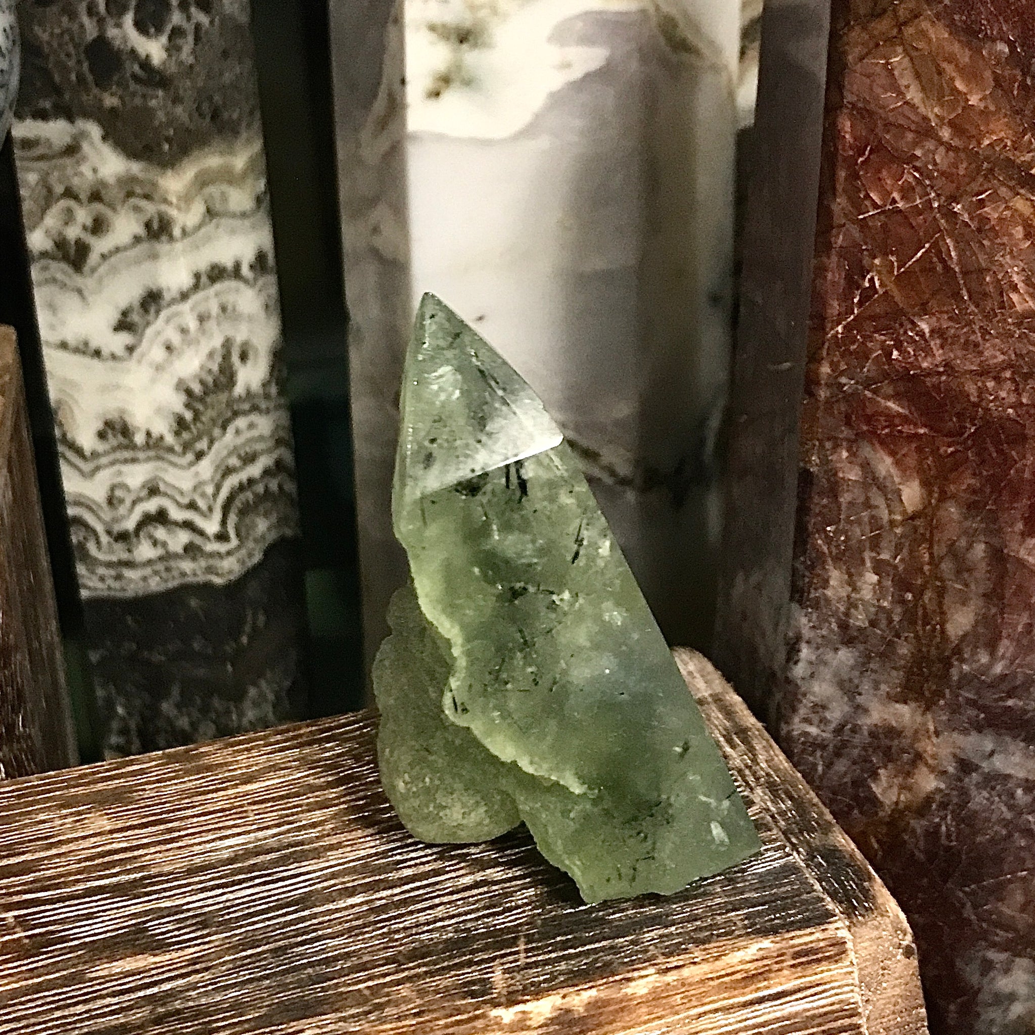 Prehnite with Epidote Botryoidal Tower