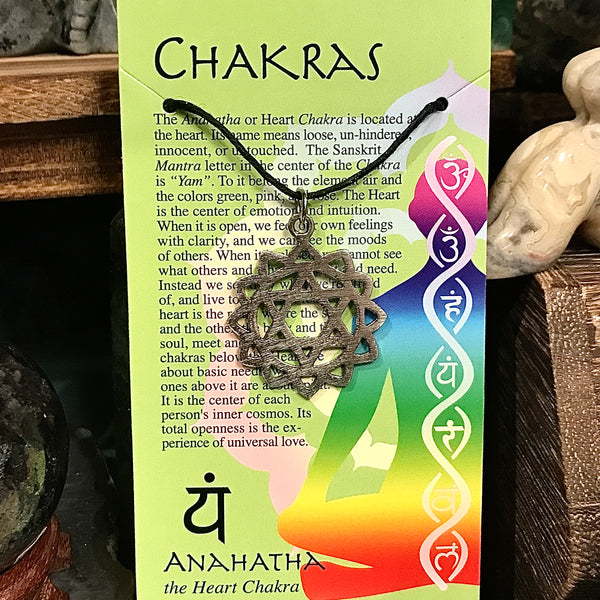 Chakra Pendant Necklace Pewter